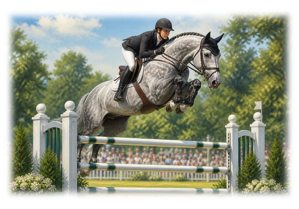 Springreiten – Pferdemotiv