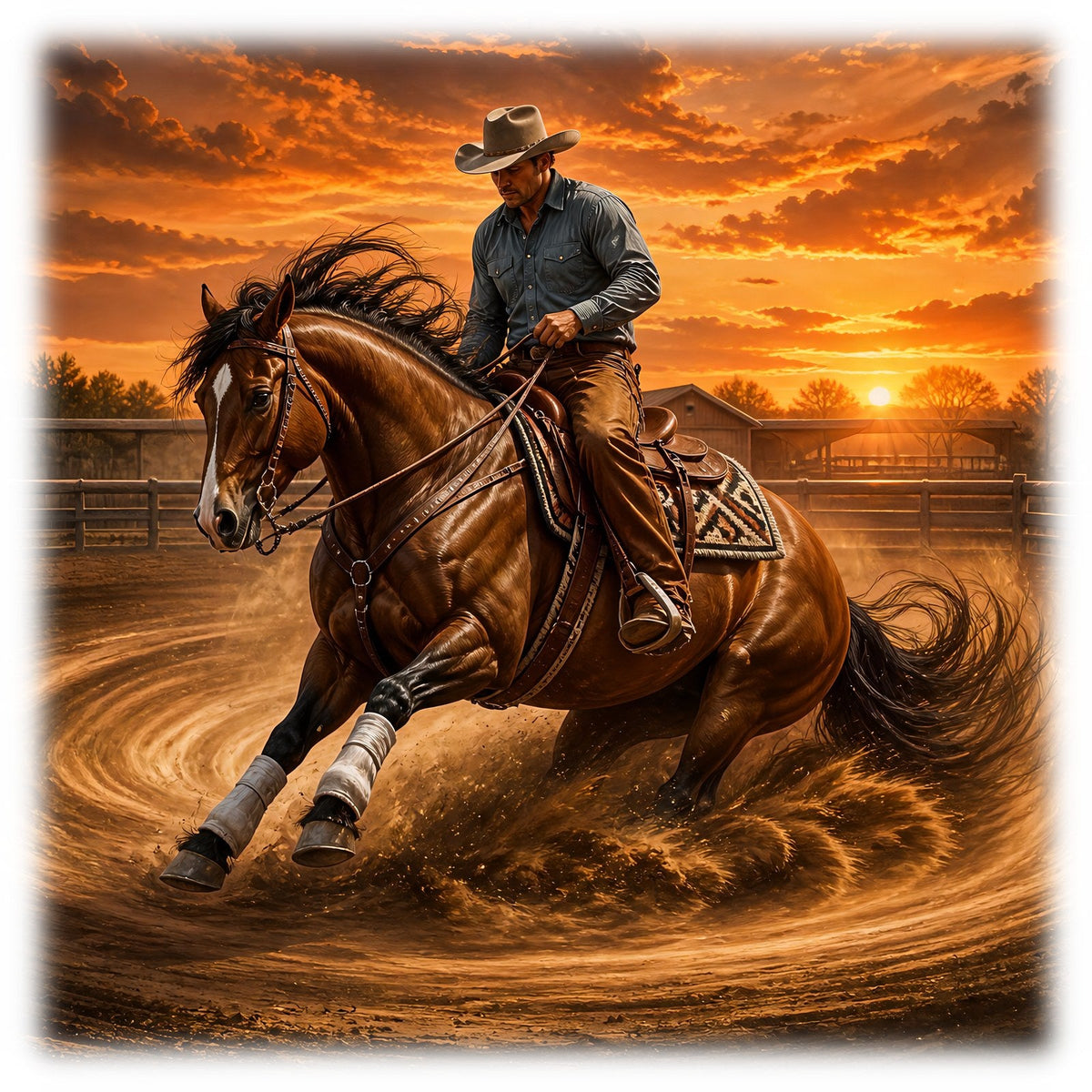 Westernreiten – Pferdemotiv