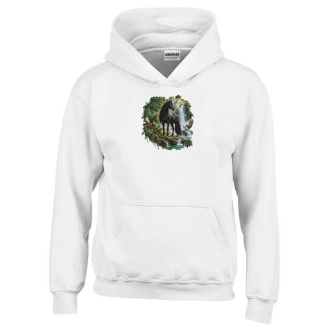 Rappe am Dschungelwasserfall – Kinder-Hoodie