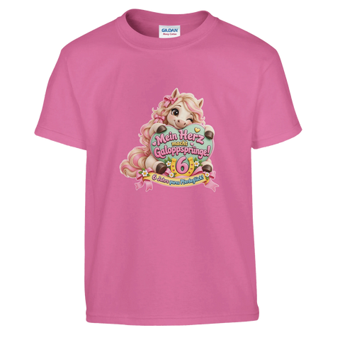 Mein Herz macht Galoppsprünge! (6 Jahre) – Kinder-T-Shirt