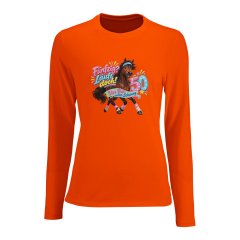 Fünfzig? Läuft doch! – Damen-Langarmshirt