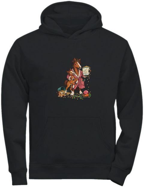 Müde Stute mit Fohlen beim Frühstück – Kinder-Hoodie Tee Jays