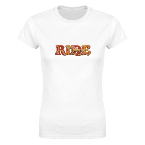 Ride – Palomino im Retro-Rot – Damen-T-Shirt
