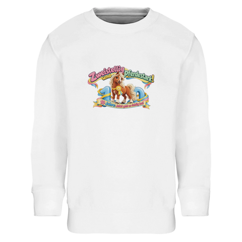 Zweistellig und pferdestark! (10 Jahre) – Kinder-Pullover
