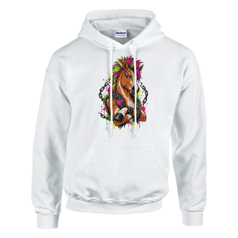 Punk-Pferd mit Irokese – Hoodie