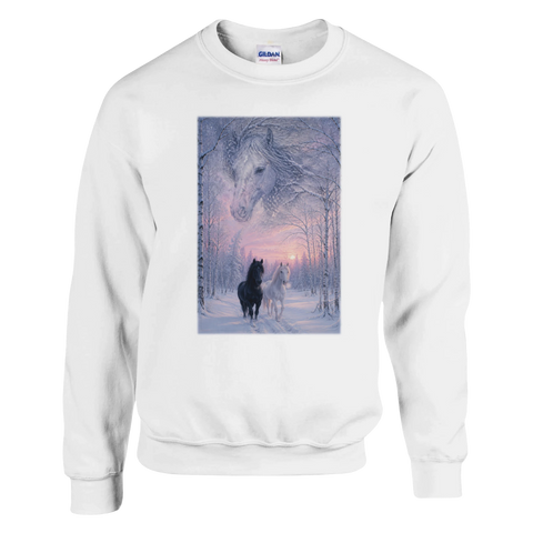 Birkenwinter im Abendrosa – Pullover