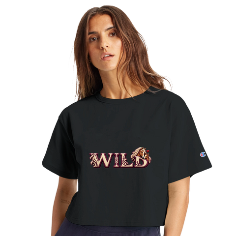 Wild – Stute und Fohlen in Bordeaux – Crop-Top