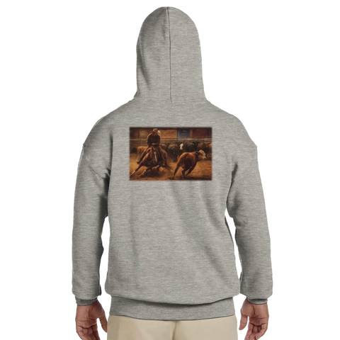 Cutting an der Rinderherde – Hoodie mit Rückendruck
