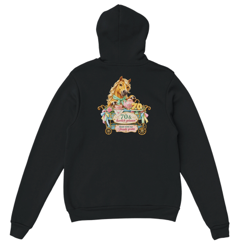 70 und herrlich gelassen – Hoodie mit Rückendruck