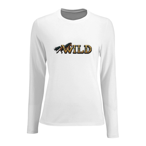 Wild – Brauner in Gold – Damen-Langarmshirt