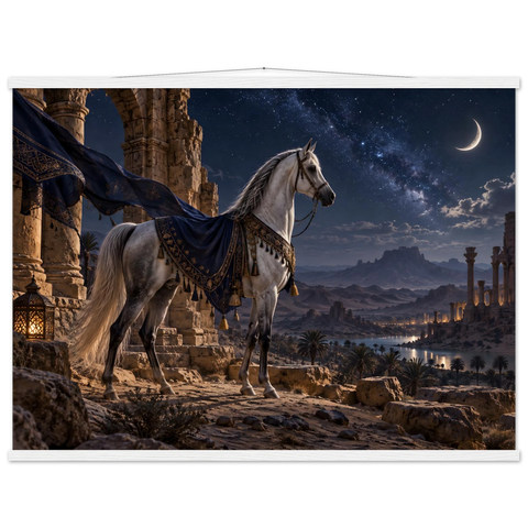 Araber in der Wüstenstadt – Poster mit Leisten 75×100 cm