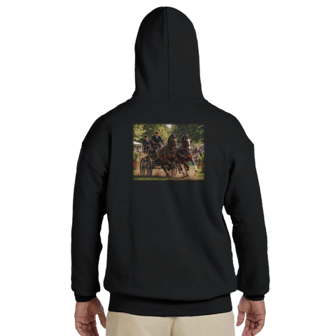 Zweispänner im Marathon – Hoodie mit Rückendruck