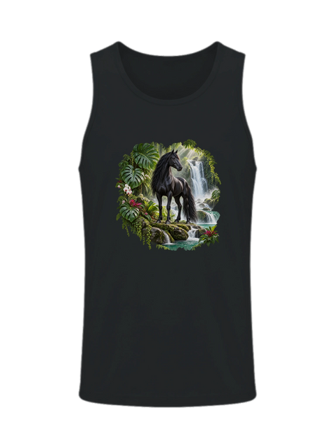 Rappe am Dschungelwasserfall – Herren-Tank-Top