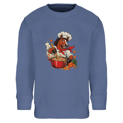 Koch-Pferd mit Möhreneintopf – Kinder-Pullover