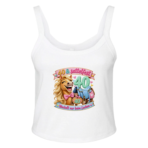 40 und sattelfest – Ripp-Tank-Top