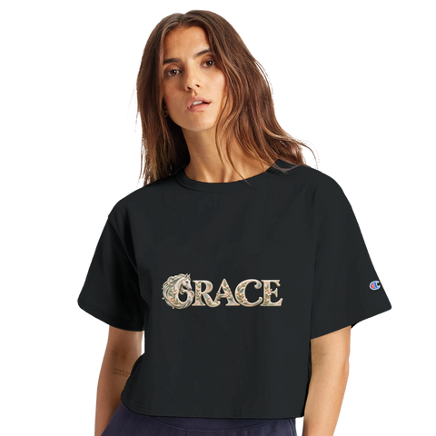 Grace – Schimmel in der Blütenschrift – Crop-Top