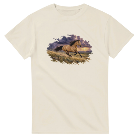Buckskin im Prärie-Gewitter – T-Shirt