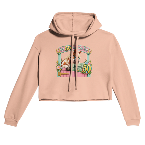 Mit 50 sitzt jeder Huf – Cropped Hoodie