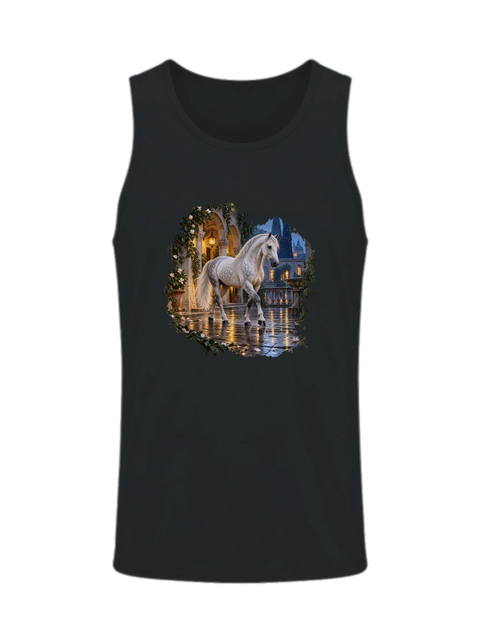Lipizzaner im venezianischen Regenhof – Herren-Tank-Top
