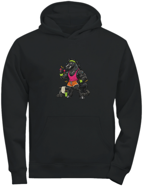 Muskel-Pferd im Fitnessstudio – Kinder-Hoodie Tee Jays