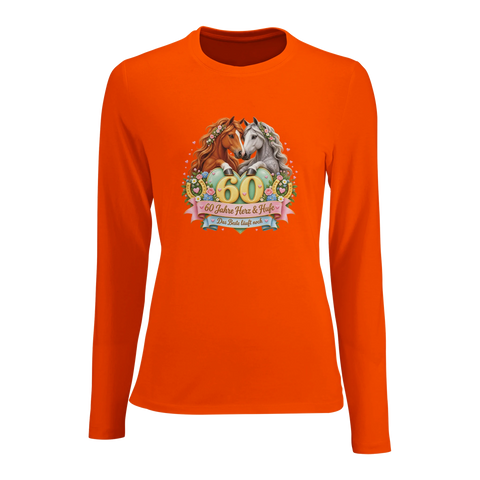 60 Jahre Herz und Hufe – Damen-Langarmshirt