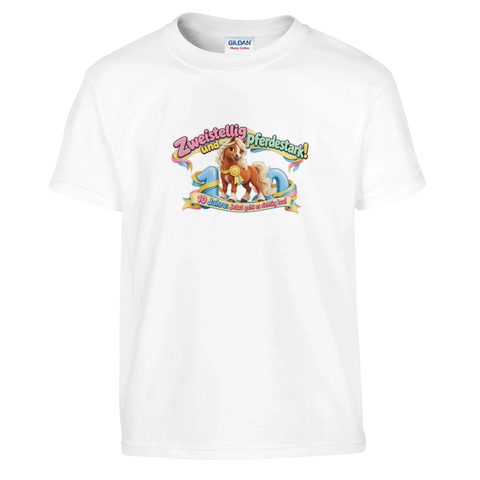 Zweistellig und pferdestark! (10 Jahre) – Kinder-T-Shirt