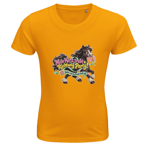 Mein Herz trabt Richtung Party! (12 Jahre) – Kinder-T-Shirt Bio