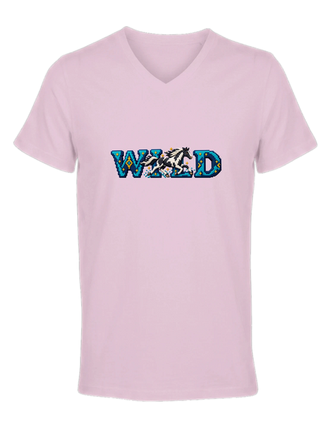 Wild – Paint im Pixel-Galopp – Damen-T-Shirt V-Ausschnitt