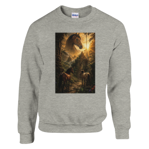 Dschungeltempel im Goldlicht – Pullover