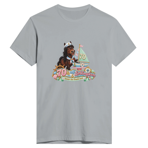 70 und auf Lieblingskurs – Herren-T-Shirt