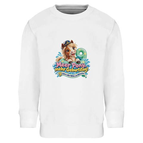 Meer Pony, mehr Geburtstag! (9 Jahre) – Kinder-Pullover
