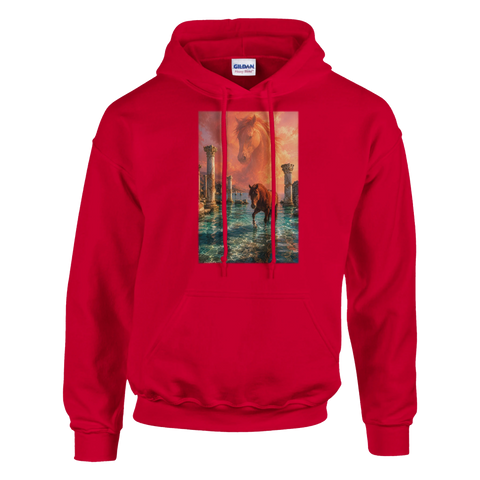 Lagunenruinen im Korallenlicht – Hoodie