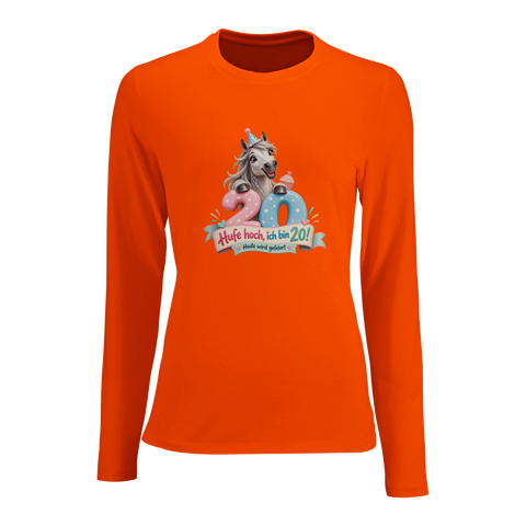 Hufe hoch, ich bin 20! – Damen-Langarmshirt