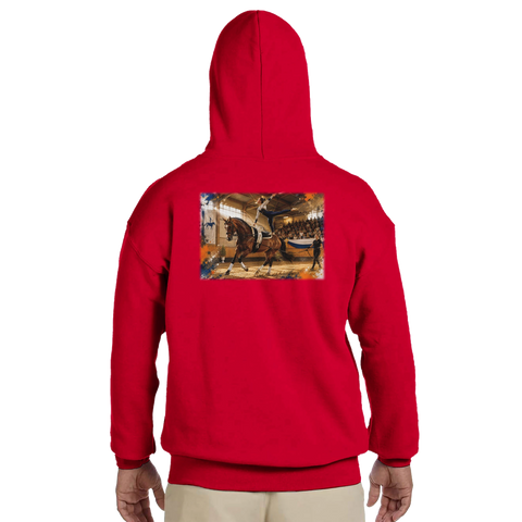 Voltigieren in der Arena – Hoodie mit Rückendruck