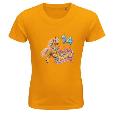 Vier Hufe tragen meine Träume! (14 Jahre) – Kinder-T-Shirt Bio