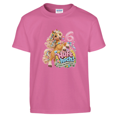 Hufe hoch! (6 Jahre) – Kinder-T-Shirt