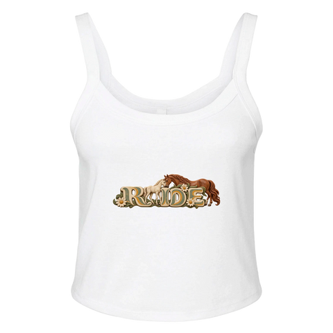 Ride – Stute und Fohlen im Blumenmeer – Ripp-Tank-Top