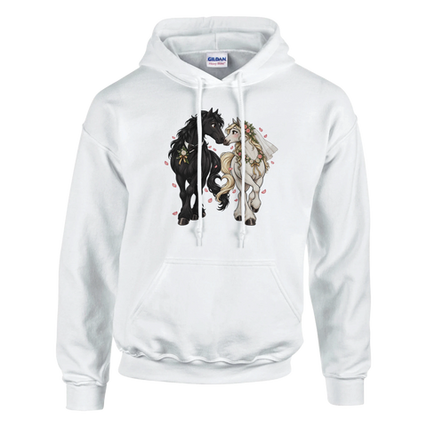 Hochzeitspferde als Brautpaar – Hoodie