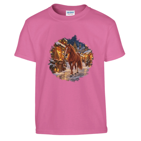 Fuchs auf dem Weihnachtsmarkt – Kinder-T-Shirt