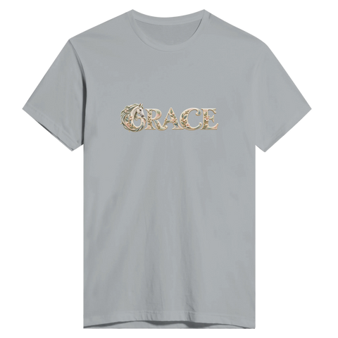 Grace – Schimmel in der Blütenschrift – Herren-T-Shirt