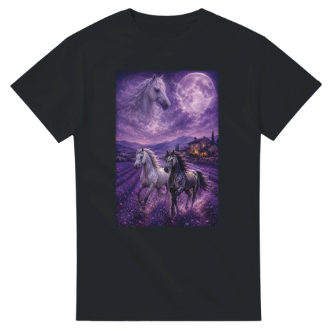 Lavendelmond in violetter Nacht – T-Shirt
