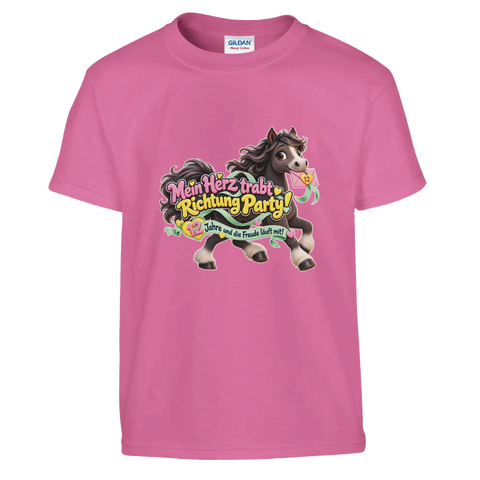 Mein Herz trabt Richtung Party! (12 Jahre) – Kinder-T-Shirt
