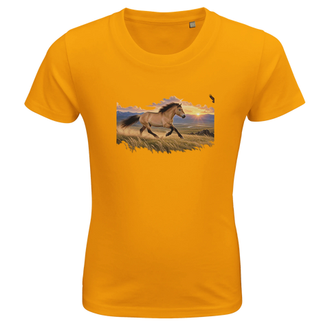 Falbe in der Steppe – Kinder-T-Shirt Bio