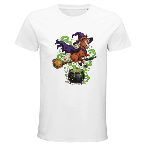 Hexenpferd am Zauberkessel – Bio-T-Shirt Herren