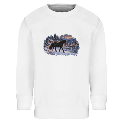 Rappe im verschneiten Bergdorf – Kinder-Pullover