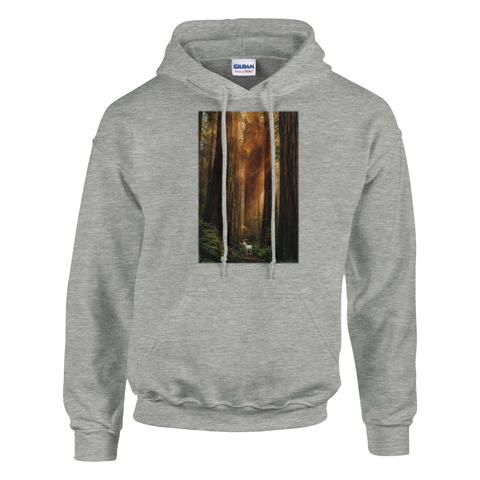 Weißer Geist im Redwoodwald – Hoodie