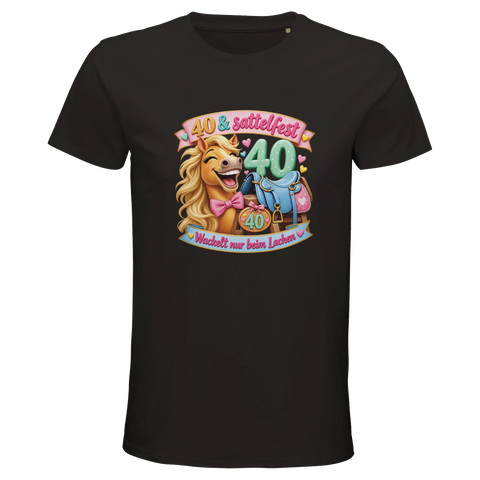 40 und sattelfest – Bio-T-Shirt Herren