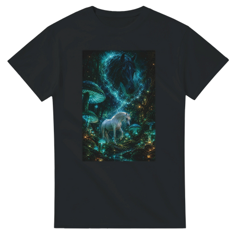Leuchtender Pilzwald – T-Shirt