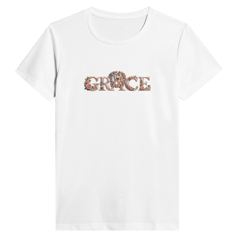 Grace – Pferdepaar zwischen Rosen – Performance-Shirt Damen