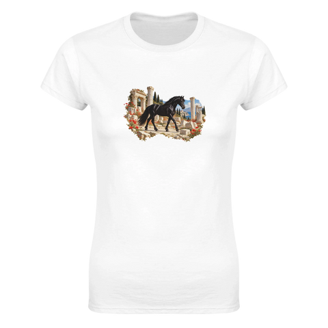 Rappe zwischen römischen Säulen – Damen-T-Shirt